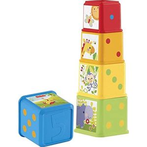 B00MYL9JW8 - Fisher-Price CDC52 kleurrijke stapelkubussen babyspeelgoed vanaf 6 maanden