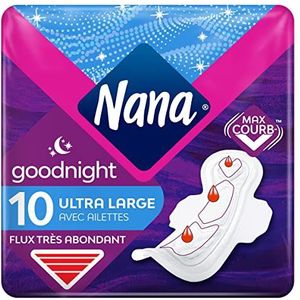 Nana - Ultra Goodnight - Serviettes Hygiéniques - Met Ailettes - 10 Stuks