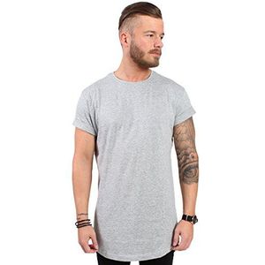 Urban Classics Mannen gevormd lang T-shirt Camiseta, Grijs, M