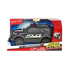 Dickie Toys - Ford Interceptor Politieauto Politie -SUV als Speelgoedwagen, 30cm, met vrijloop, Licht en Sirene, voor kinderen vanaf 3 jaar