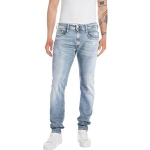 Replay Anbass Slim Fit Bio Herenjeans, Lichtblauw 010, 30W / 32L