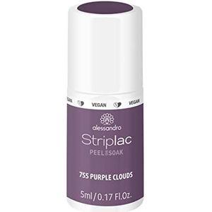 alessandro Striplac Peel or Soak Night Sky, Purple Clouds, veganistisch, led-nagellak in lichtpaars, voor perfecte nagels in 15 minuten, 5 ml