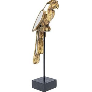Kare Design decoratief object Mirrored Parrot, accessoires, goud, dierenfiguur, artikelhoogte 53 cm