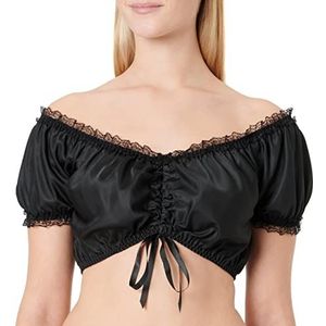 Dirndline Schoudervrije dirndlblouse voor dames, Korte lengte, L