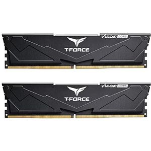 TEAMGROUP T-Force Vulcan DDR5 32GB Kit (2x16GB) 5600MHz (PC5-44800) CL36 Desktop Memory Module Ram (zwart) voor Z690- FLBD532G5600HC36BDC01