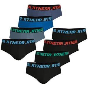 Athena My Petits Prix, 8 stuks, herenondergoed, zwart/grijs/blauw/marineblauw, S