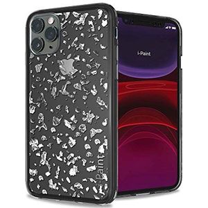 i-Paint Beschermhoes voor iPhone 11 Pro 5.8"" zilver glitter - glitter case zilver
