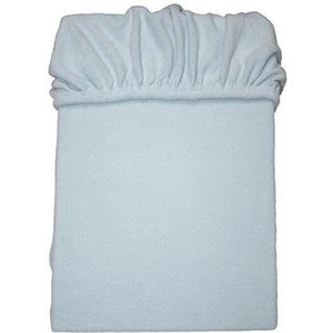 MESANA C-10004/16 Hoeslaken Microvezel Fleece ca. 180-200 x 200 cm, lichtblauw