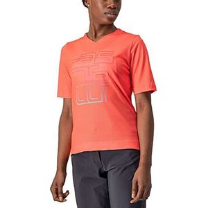 CASTELLI Dames Trail Tech W T-shirt, Coral Flash, XS