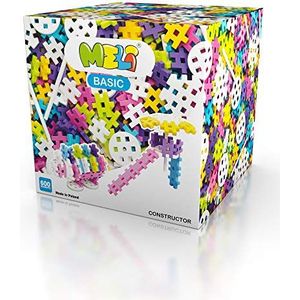 Meli Basic Constructor Pink Creatief speelgoed, kleurrijk, 600 stuks
