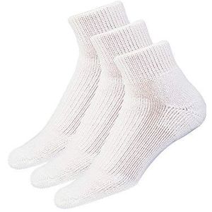 Thorlos Wmx Max Cushion Walking enkelsokken voor dames, Wit (3 paar), Medium