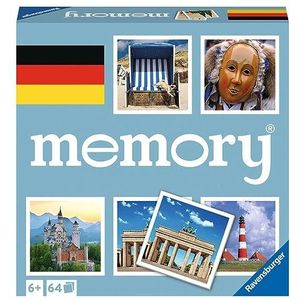 Ravensburger Duitsland memory - 20883 - de spelklassieker dwars door Duitsland, merkspel voor 2-8 spelers vanaf 6 jaar