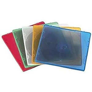 Hama 11712 blauw, groen, oranje, rood, transparant - CD-hoezen (blauw, groen, oranje, rood, transparant, polypropyleen (PP), 120 mm).