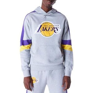 New Era Colour Block Los Angeles Lakers Hoodie Grijs Man