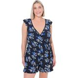 Ulla Popken - Badpak - Blauw - Soft Cup - Triangel