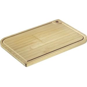 Westmark Snijplank – houten snijplank met sapgroef voor het gemakkelijk snijden van voedsel – bamboe, 33 x 23cm