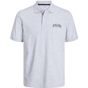 JACK & JONES Heren Jjejosh Polo Ss Sn Shirt met lange mouwen, wit melange., M