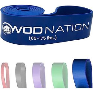 WOD Nation Weerstandsbanden voor dames en heren, dikke trainingsband, stretchbanden voor oefeningen, krachttraining, yoga, stretching, pull-up-assist, pilates (weerstand van 30-80 kg, geavanceerd,