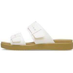 Crocs - Brooklyn Buckle Low Low - Sandalen - Chalk/Tan