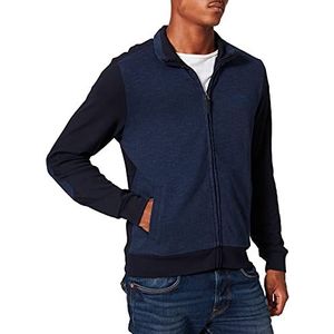 Pierre Cardin Heren sweatshirt Jacket Stand-up Collar Zip Interlock Slub Heringbone Sweatshirt
