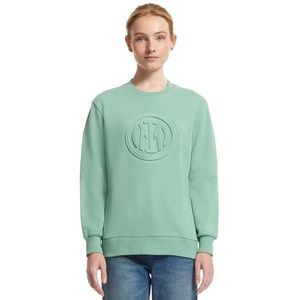 Inter Embossed Collection, damessweatshirt met ronde hals, munt, XS