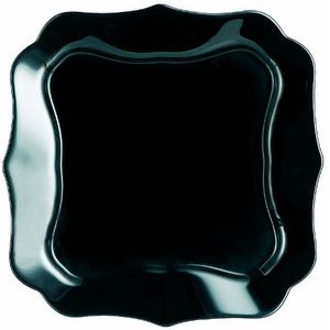 Luminarc Authentic dessertbord 20,5 cm glas, zwart, 20,5 x 20,5 x 1,2 cm