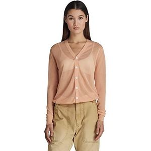 G-STAR RAW Dames Core Knit Cardigan Sweater, Roze (Peach Nougat D140-c962), XS