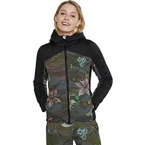 Desigual Dames Padded Jackert Camo F Jacket, groen, S