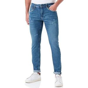 Pepe Jeans Stanley Jeans Regular Fit Regular Rise Denim voor heren, Blauw (Denim-xv0), 33W / 34L