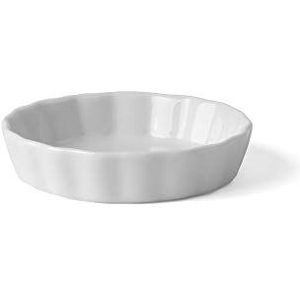Holst Porzellan TO 1194 quiche vorm/taartvorm 8 cm rond, wit, 8 x 8 x 1,7 cm 0,05 l, 6 stuks