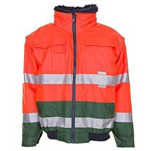 Planam Comfort-jack veiligheidsbescherming, maat M, oranje/groen, 2048048