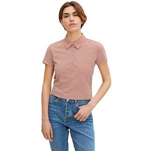 TOM TAILOR Dames Poloshirt met borstzak 1031221, 29515 - Nude Rose, L