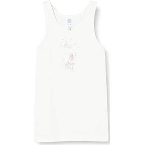Sanetta Meisjes Broken White aangenaam te dragen onderhemd mooi kunstwerk met kleine strass-details, beige, 92 cm