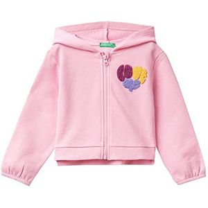 United Colors of Benetton Jas C/CAPP M/L 3J68G501U sweatshirt met capuchon, intens roze 05F, 82 meisjes, intense roze 05f