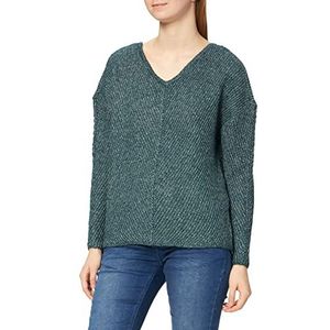 Vero Moda VMBUENA LENA L/S V-hals Blouse REP 2 Pullover Sea Moss/Detail:Black LACE, S