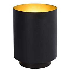 Lucide 45588/01/30 SUZY - Tafellamp - diametro 12 cm - 1xE14, Zwart, mat goud/messing