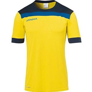 Uhlsport Offense 23 T-shirt met korte mouwen voor heren, limoengeel/marineblauw, 164