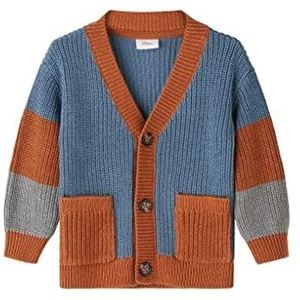 s.Oliver Junior Baby Jongens Vest Cardigan Sweater, Blauw, 68, blauw, 68 cm