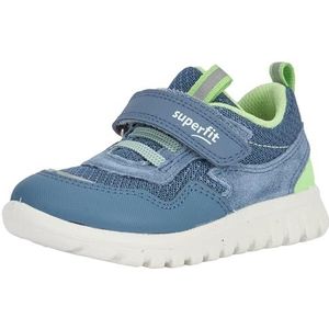 Superfit Sport7 Mini Sneakers voor jongens, Blauw lichtgroen 8030, 32 EU Breed