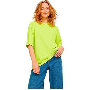 JACK & JONES Jjxx Jxandrea Ss Loose Every Logo Tee Noos T-shirt voor dames, Lime Punch/Opdruk: limoencrème Jixx-logo, M