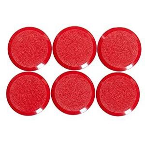 MAUL Facetterand Magneten (6 stuks) Maulpro Ø 20 mm, mini-magneten van kunststof, sterke magneten voor whiteboard en magneetbord, ideaal voor kantoor, thuiskantoor en werkplaats, rood