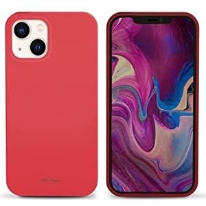 i-Paint 223003 Solid Case rood, zeer flexibel, van silicone voor iPhone 13 Mini, getextureerd oppervlak voor betere grip en grip, dun en soepel, volledige bescherming aan 4 zijden