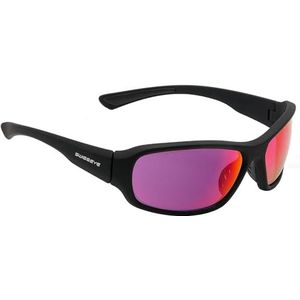 SWISSEYE Freeride sportbril (UVA-, UVB- en UVC-bescherming, neus en beugeluiteinden met rubber, splintervrij TR90-materiaal, incl. microvezelzak), matzwart/zwart