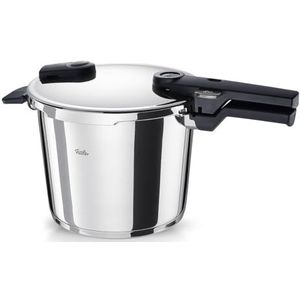Fissler Vitaquick Snelkookpan (6 l, 22 cm) drukpan van roestvrij staal, 2 kookstanden, gemaakt in Duitsland, compatibel met inductie