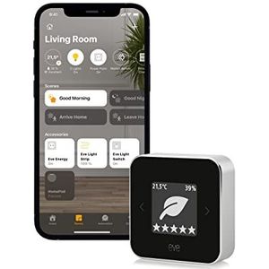 Eve Room - Luchtkwaliteitsmeter om de luchtkwaliteit (VOS), temperatuur en luchtvochtigheid te controleren, Apple HomeKit-technologie, Bluetooth, Thread