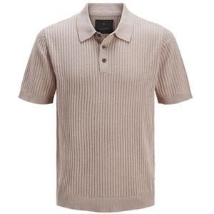 JACK & JONES Jprblakian Knit Structure Polo Ss voor heren, Adobe Rose, L