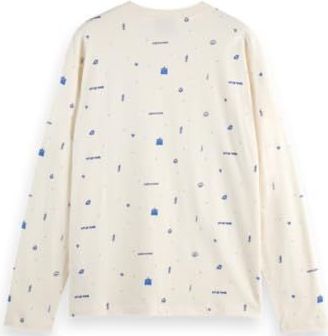 Scotch & Soda - 750 Jaar Viering - T-shirt - Bedrukt - Lange Mouwen - Relaxed Fit