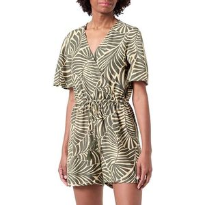 ONLY Dames Onlcallie Linen S/S Playsuit Ptm Jumpsuit, Kalamata/AOP: Bali palm, S