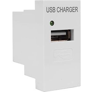 Maclean MCE727B USB-aansluiting Oplader USB-poort tot 1A Modulaire wandcontactdoos Inbouwcontactdoos Wandcontactdoos Inbouwmontage (Wit)