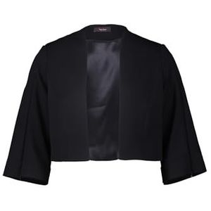 Vera Mont Dames blazer-jas zonder sluiting, zwart, 48